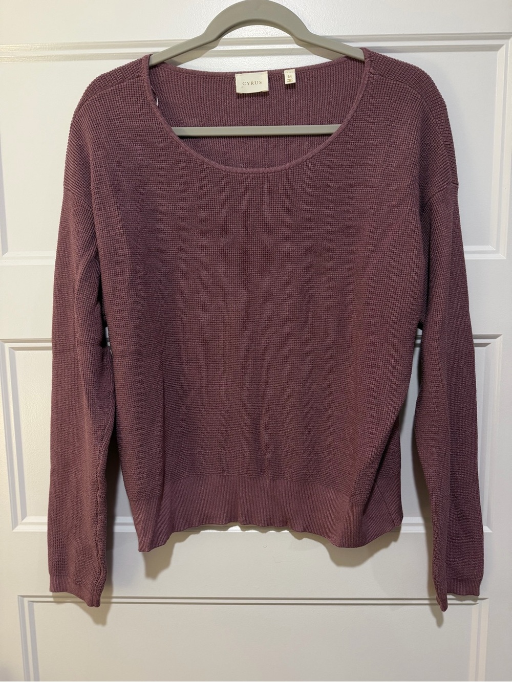 Cyrus Scoop Neck Knit Sweater - Mauve